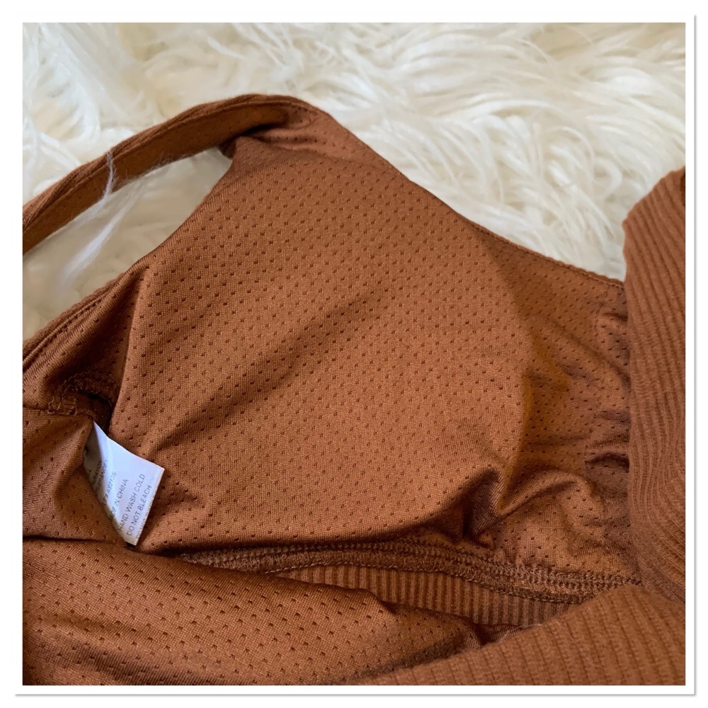 RIVIR Ribbed Lounge Set Brown Size Small - Picture 5 of 9